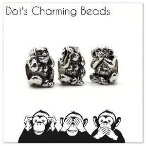 3 Wise Monkeys Hear Speak See No Evil Charms